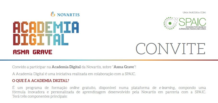 Vídeo de lançamento - ACADEMIA DIGITAL SPAIC NOVARTIS - ASMA GRAVE