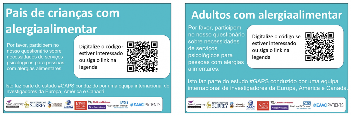 Inquérito - Global Access to Psychological Services for Food Allergy (GAPS)