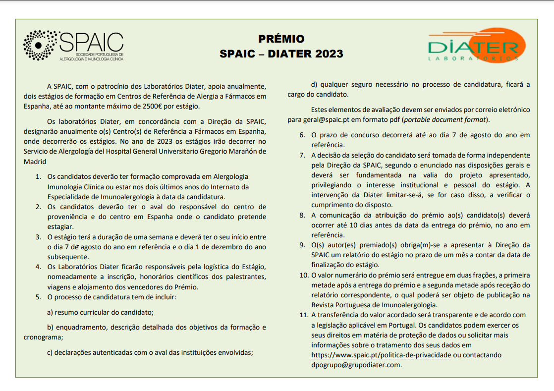 Prémio SPAIC-Diater 2023