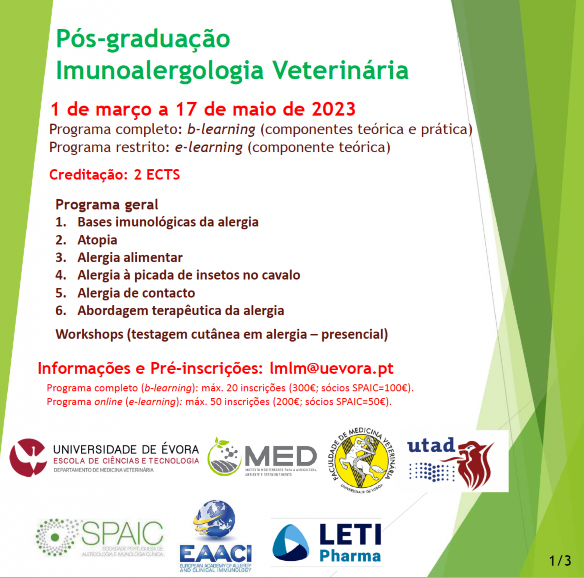 Pós-graduação em Imunoalergologia Veterinária