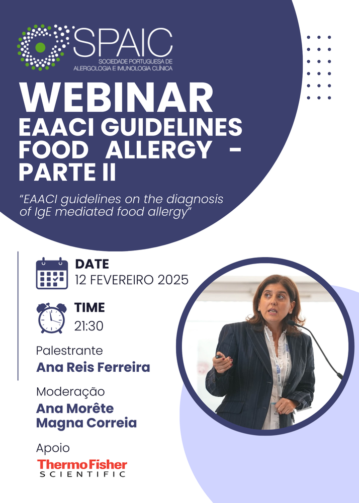 Webinar SPAIC “EAACI guidelines on the diagnosis of IgE mediated food allergy - Part II”
