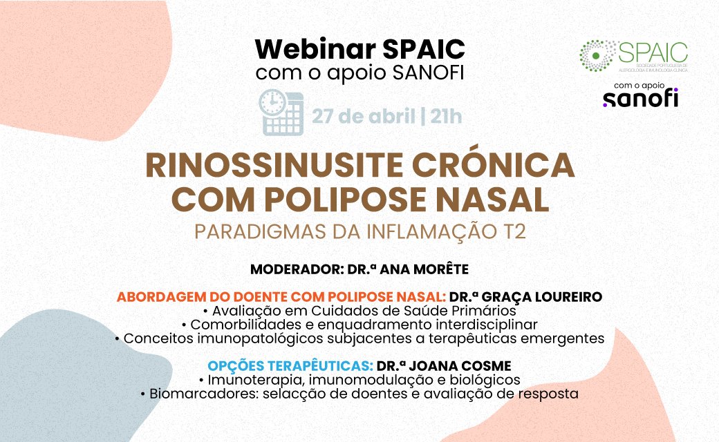 Webinar SPAIC SANOFI no dia 27 abril 2023