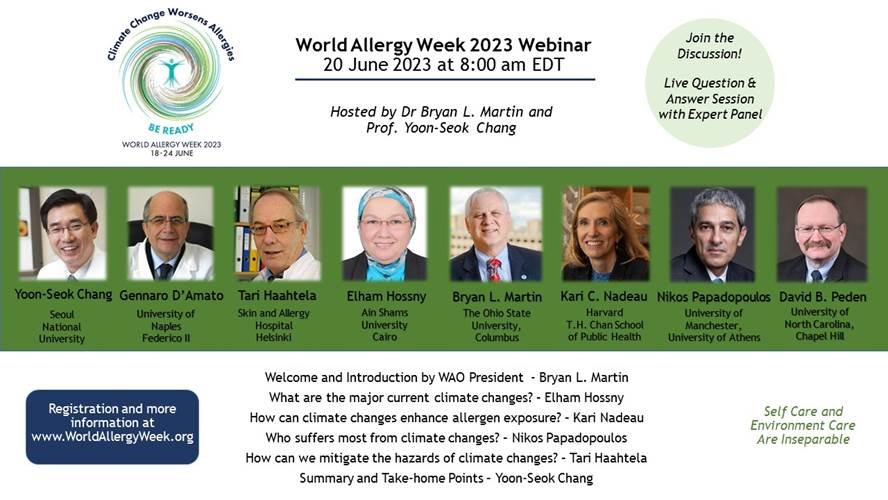 Webinar WAO da Semana Mundial da Alergia, 2023
